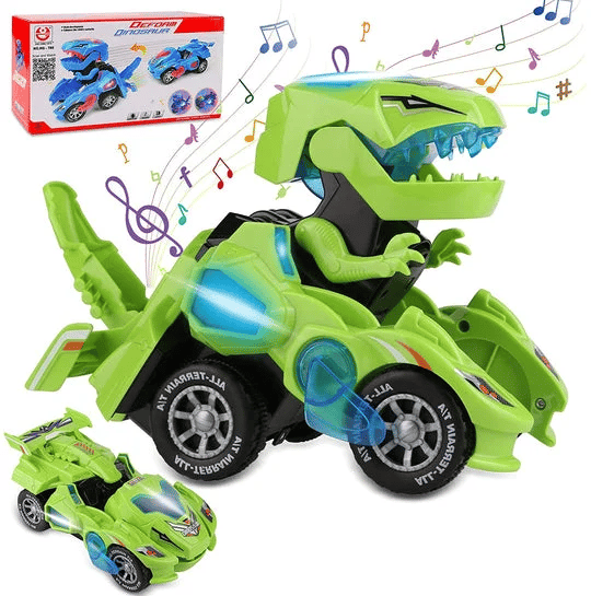 【  49% OFF】 🦖Automatic Dinosaur Car With Music And Led Light