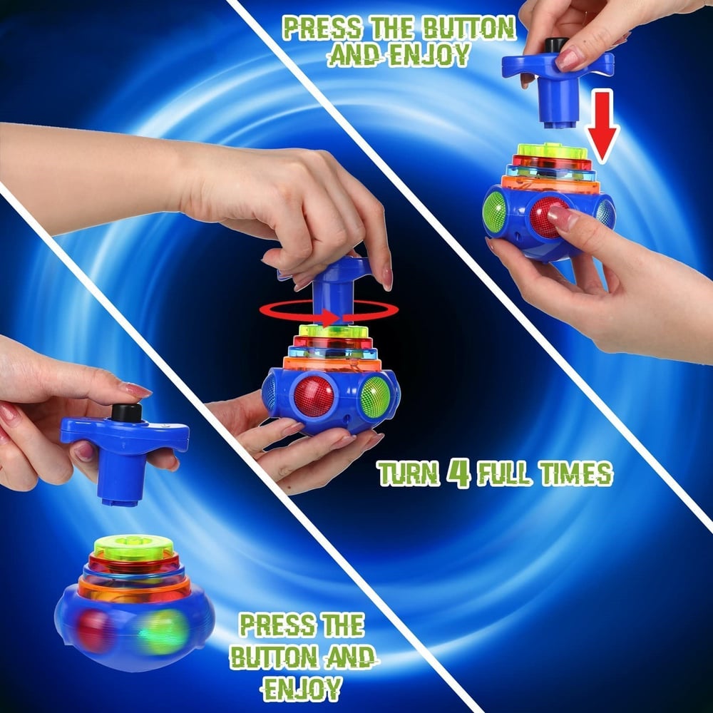 🔥BIG SALE - 47% OFF🔥 Music Flashing Spinners Toy With Launcher