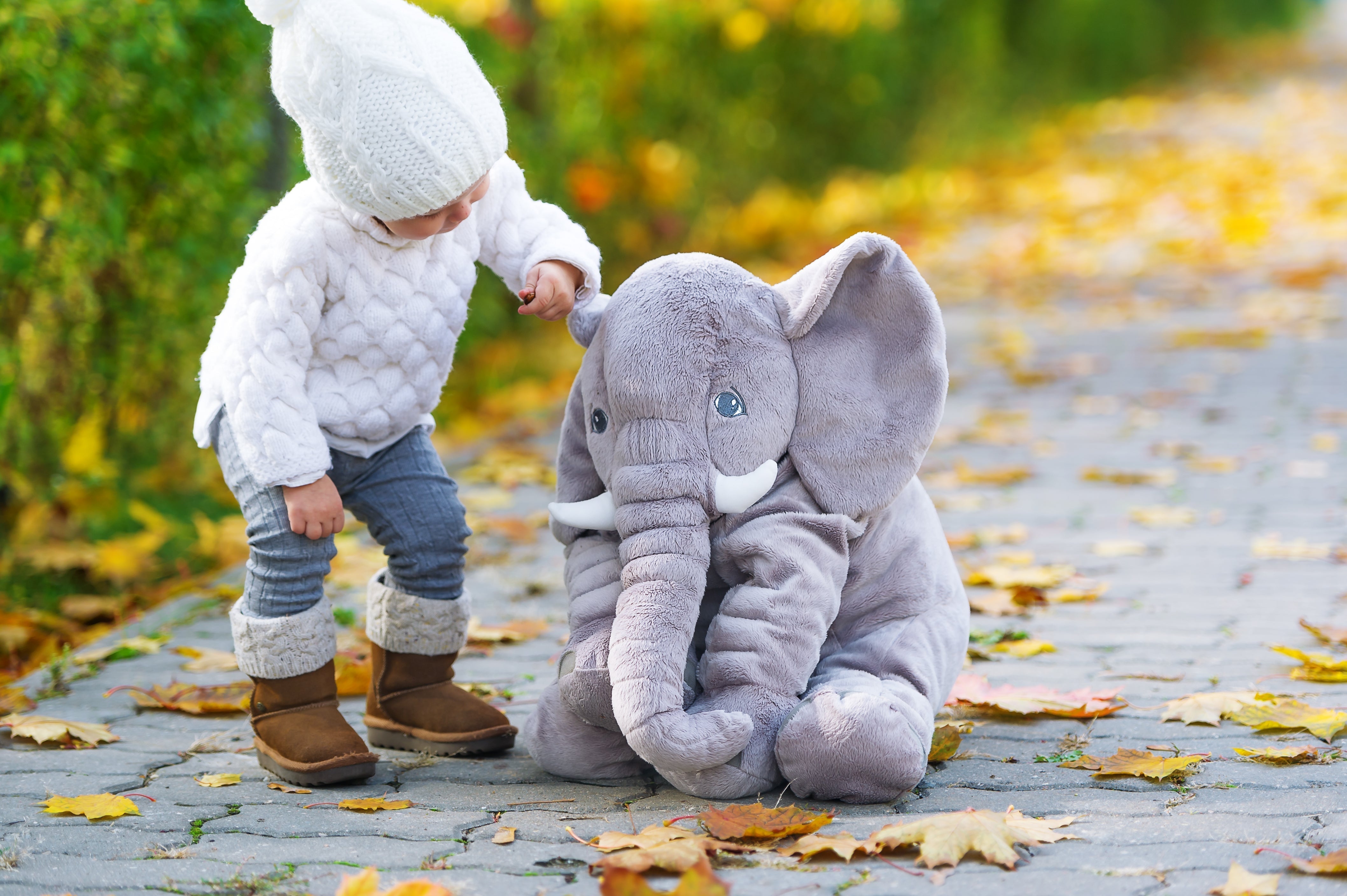 Cuddlephant™ Baby Elephant Pillow
